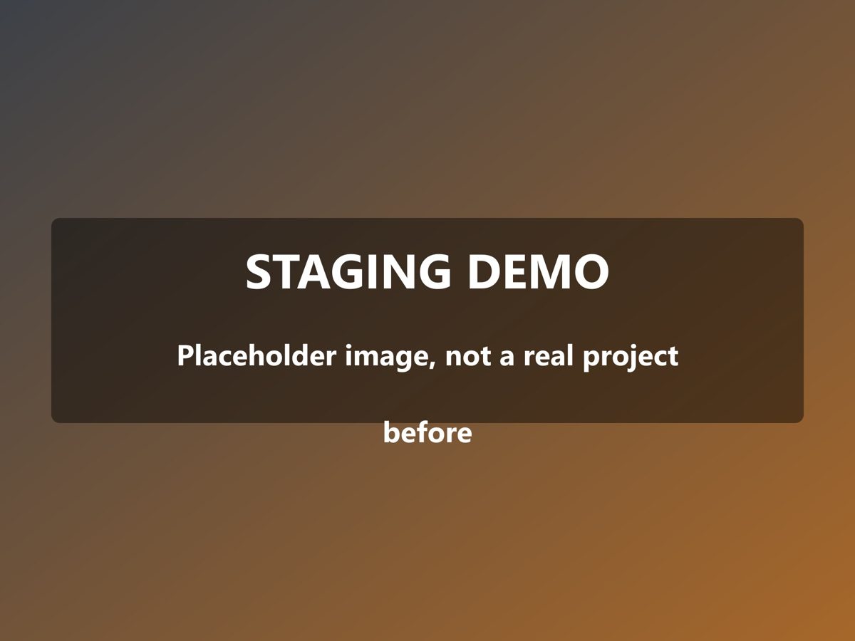 Staging demo image, placeholder only, before